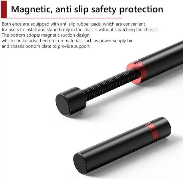 Alt view image 3 of 7 - VC-16 Graphics Card Support Bracket Magnetic Protection Graphics Card Bracket Telescopic Anti Slip for ATX / M-ATX / ITX