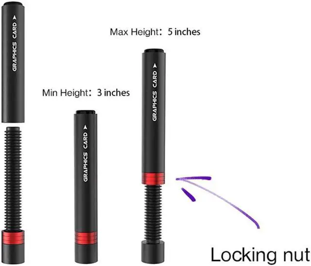 Alt view image 7 of 7 - Graphics Card Brace GPU Support Bracket, iBrace-8 Universal Video Card VGA Graphics Card Holder Desktop PC Case