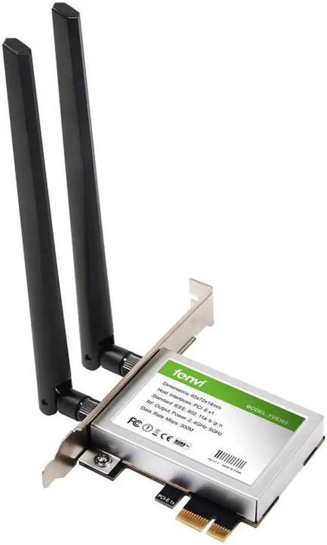 Alt view image 3 of 5 - 600Mbps Dual band Wireless Wifi Adapter Desktop WLan WiFi Bluetooth BT 4.0 802.11 a/b/g/n PCI-Express 1X/8X/16X Card