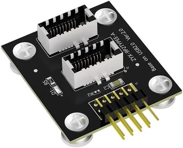 Alt view image 4 of 7 - Dual USB 3.1 Front Panel Socket Key-A Type-E to USB 2.0 9Pin Mainboard Header Male Cable Extension Adapter with Magnetic Pad