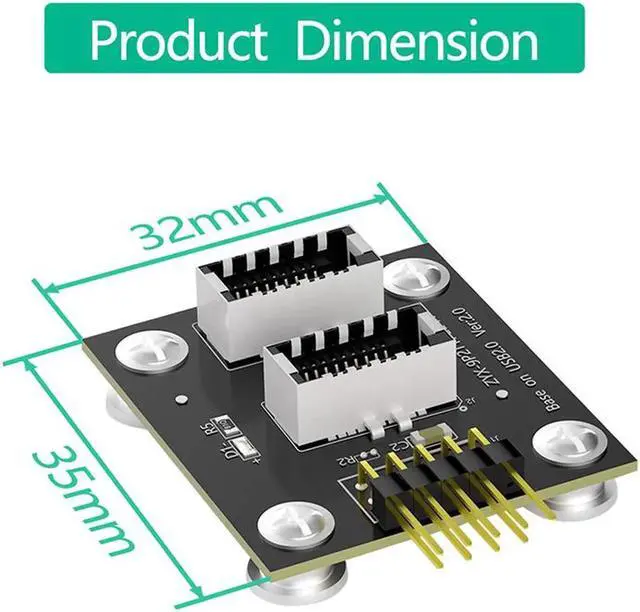 Alt view image 5 of 7 - Dual USB 3.1 Front Panel Socket Key-A Type-E to USB 2.0 9Pin Mainboard Header Male Cable Extension Adapter with Magnetic Pad