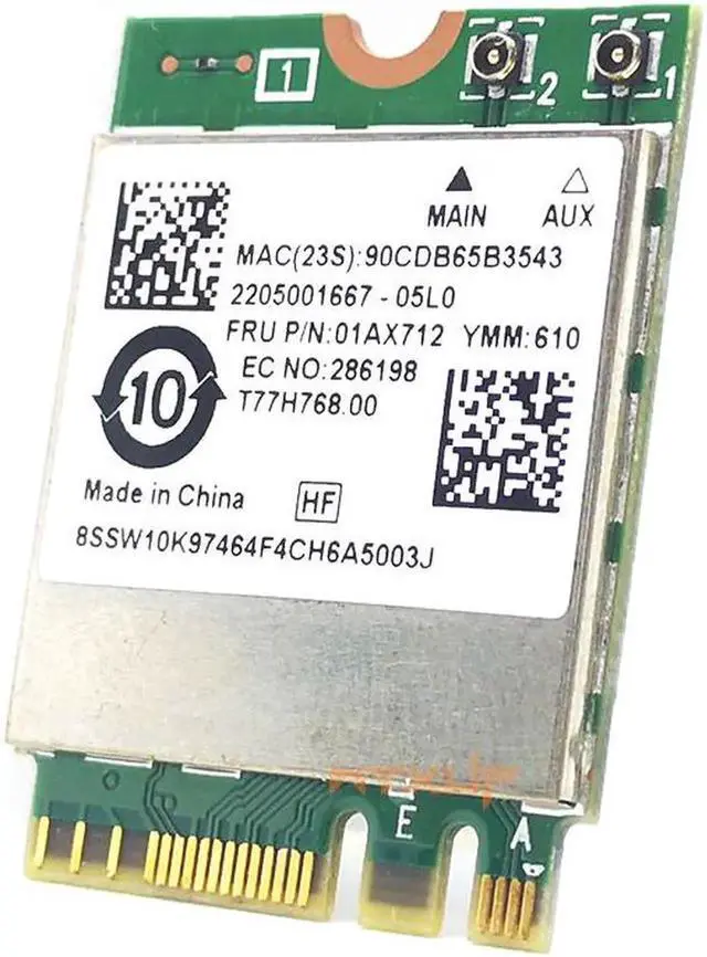 Alt view image 2 of 5 - Realtek RTL8822BE 802.11AC 2.4G/5GHz WiFi Bluetooth 4.0 NGFF Wireless Adapter M.2 WIFI CARD