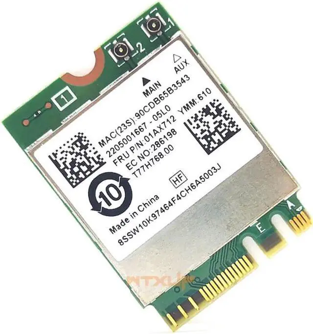 Alt view image 3 of 5 - Realtek RTL8822BE 802.11AC 2.4G/5GHz WiFi Bluetooth 4.0 NGFF Wireless Adapter M.2 WIFI CARD