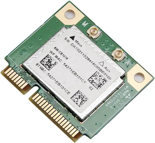 Alt view image 2 of 5 - Dual band Wireless-AC 433Mbps 802.11ac WiFi Realtek RTL8821 Wlan Bluetooth 4.0 Mini PCi-E Card Azurewave AW-CB161N Adapter