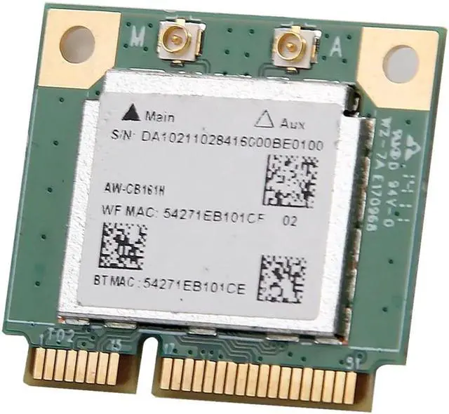 Alt view image 4 of 5 - Dual band Wireless-AC 433Mbps 802.11ac WiFi Realtek RTL8821 Wlan Bluetooth 4.0 Mini PCi-E Card Azurewave AW-CB161N Adapter