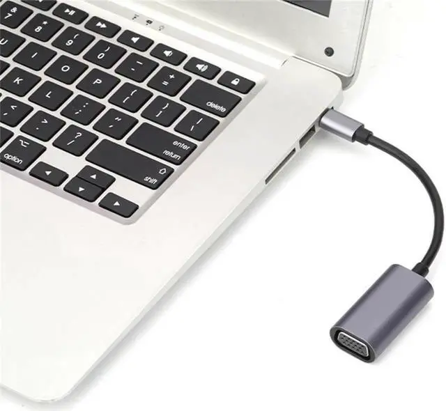 Alt view image 6 of 7 - USB C To VGA Audio Cable Adapter Type C To VGA Converter Adapter Cable For TV Monitor Projector Projection Screen Playback