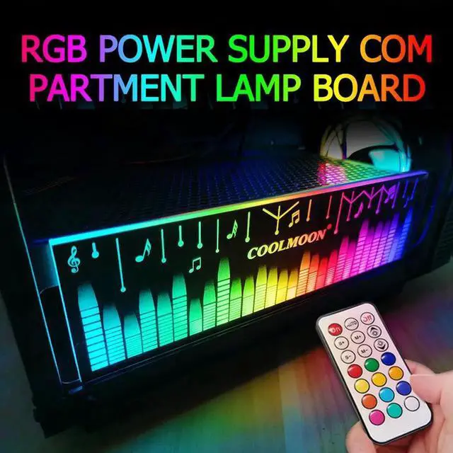 Alt view image 6 of 6 - RGB Light Board Support Frame LED Power Light-Emitting Side Panel For PC Desktop Chassis CPU Bracket Board