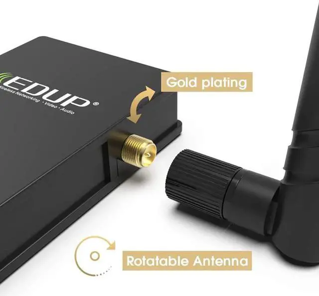 Alt view image 4 of 7 - Dual Band 2.4GHz 5GHz 802.11AC 1200Mbps IEEE 802.11 a/b/n/g/ac Wireless Wifi USB Adapter Network Card with Antennas + Cable