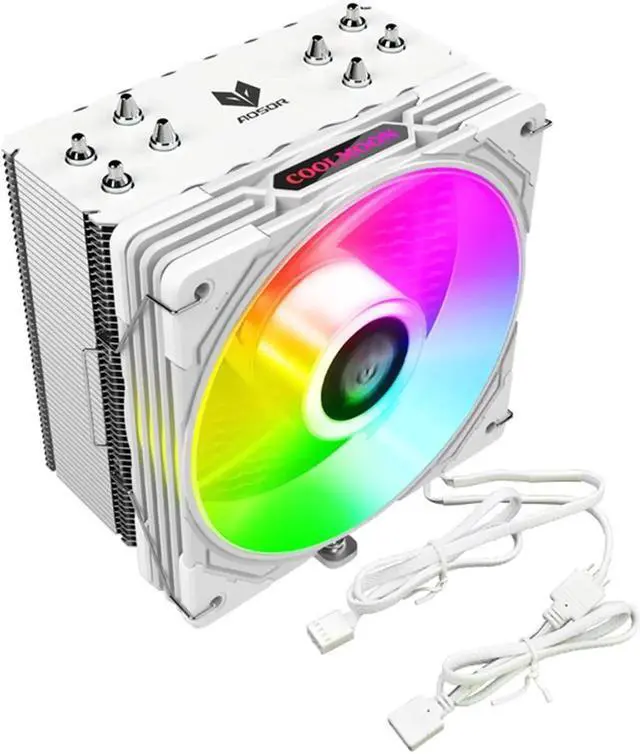 Main image of 4 Heat Pipes CPU Cooler 5V 3PIN ARGB 4PIN PWM Cooling Fan Radiator for Intel LGA 775 115X 1200 17XX AMD AM4