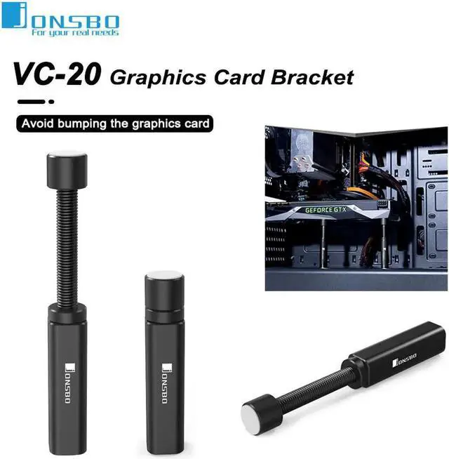 Alt view image 6 of 7 - VC-20 Telescopic Graphics Card Holder Aluminum Alloy Stand GPU Support ITX MATX PC Case Video Cards Bracket