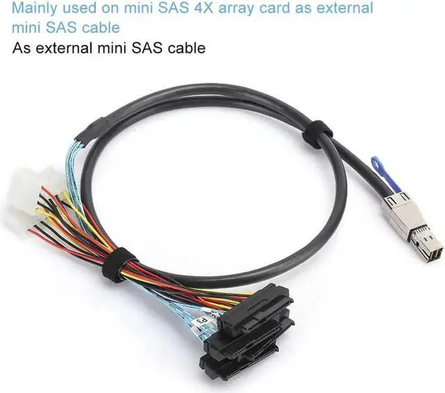 Alt view image 2 of 7 - External Hard Disk Cable Mini SAS SFF-8644 to SFF-8482 Server Computer Accessories 1m/2m Optional