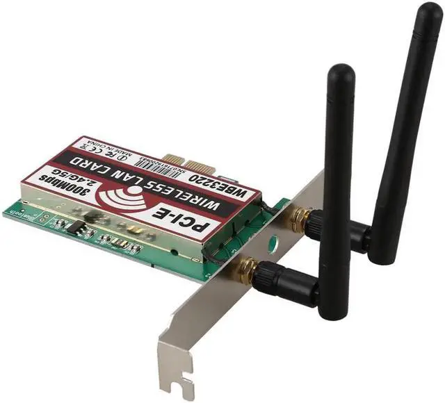 Alt view image 2 of 7 - 2 Antenna network card 4G/5G 300Mbps PCI-E X1 WiFi Wireless Card Adapter Chipset for BCM4322 WBE3220
