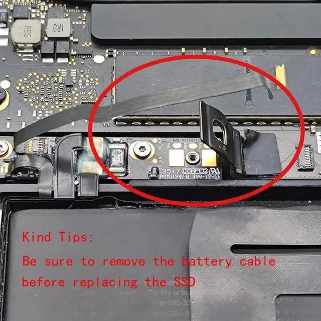 Alt view image 2 of 7 - A1708 SSD Adapter NVMe PCI Express PCIE to NGFF M2 SSD Adapter Card M.2 SSD for Apple Macbook Pro Retina 13" A1708 2016 2017