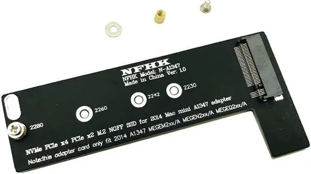 Alt view image 5 of 6 - M key NVMe M2 SSD to For Apply Mac Mini 2014 A1347 MEGEN2 MEGEM2 MEGEQ2 Adapter Raiser PCI express NGFF 760P 600P Riser Card NEW