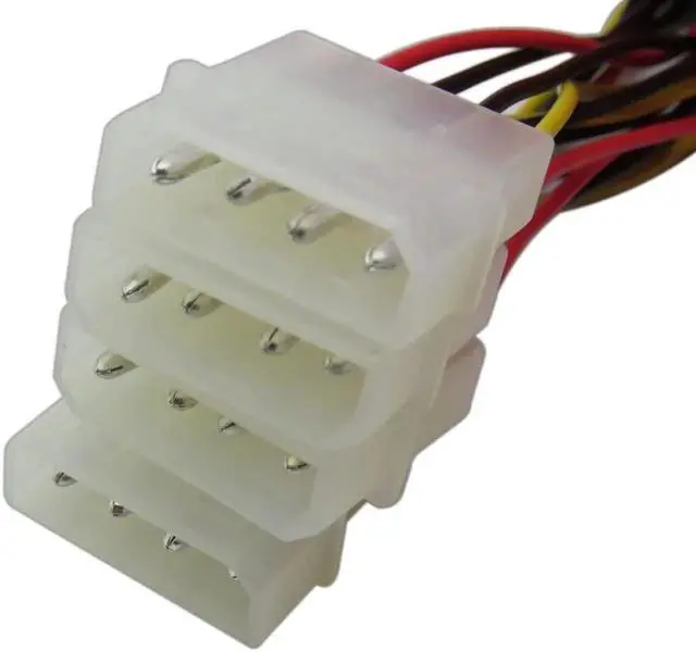 Alt view image 3 of 7 - Internal Mini SAS SFF-8643 to (4) 29pin SFF-8482 Connectors with SATA Power Cable 1M