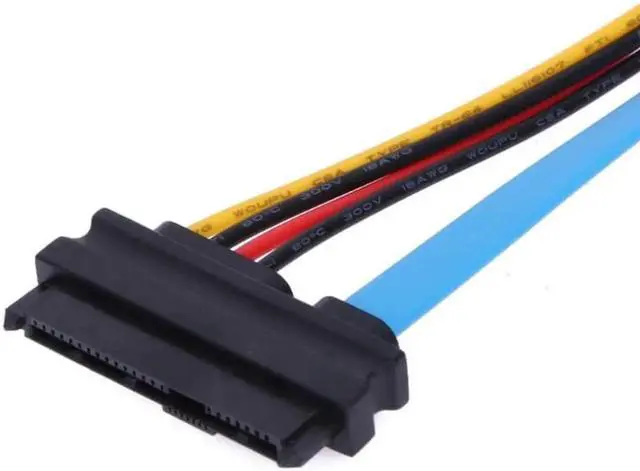 Alt view image 3 of 7 - 7 Pin SATA Serial ATA to SAS 29 Pin and 4 Pin Power Cable 7Pin SATA Female to LP4 Male 29Pin SAS Female Adapter Connector