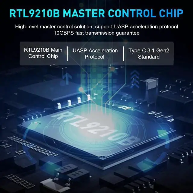 Alt view image 6 of 7 - M.2 to USB 3.1 SSD Case Dual Protocol M.2 NVME PCIe NGFF SATA M2 SSD Adapter for 2230 2242 2260 2280 NVMe/SATA M.2 SSD RTL9210B