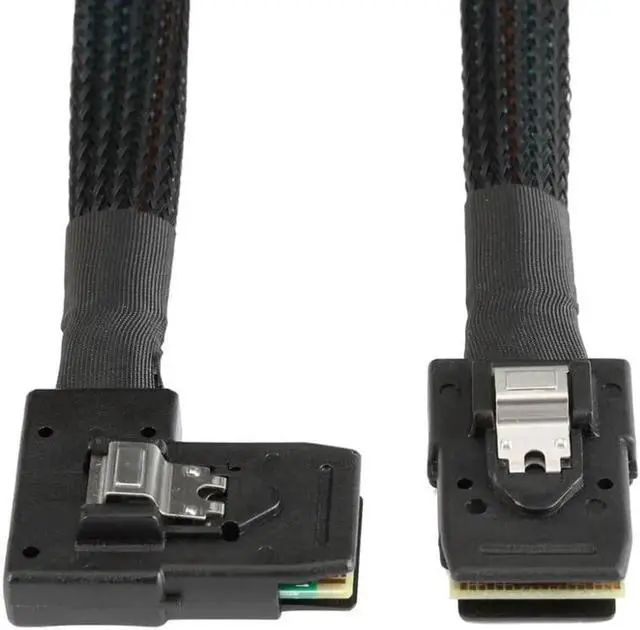 Alt view image 3 of 7 - 90 degree Right Left angle L type SATA cable Mini SAS Cable Mini SAS 36P to 36 Pin SFF-8087 to SFF8087 HD Data Cable 0.8M