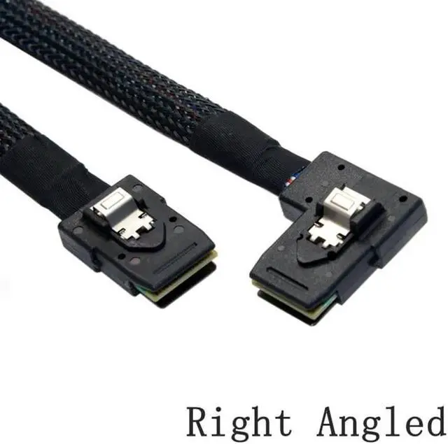 Alt view image 7 of 7 - 90 degree Right Left angle L type SATA cable Mini SAS Cable Mini SAS 36P to 36 Pin SFF-8087 to SFF8087 HD Data Cable 0.8M