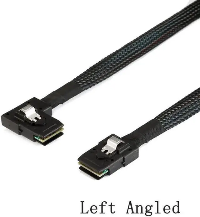 Alt view image 6 of 7 - 90 degree Right Left angle L type SATA cable Mini SAS Cable Mini SAS 36P to 36 Pin SFF-8087 to SFF8087 HD Data Cable 0.8M