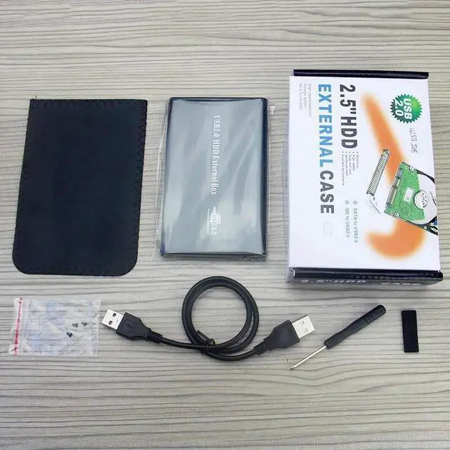 Alt view image 3 of 7 - USB2.0 Hard Drive Disk Enclosure HDD External Box Case Caddy for 2.5" IDE HDD with LED Indicator Light For Desktop Computer PC