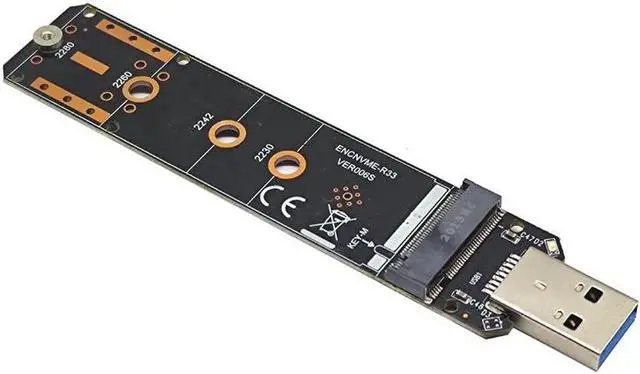 Alt view image 4 of 7 - M.2 to USB 3.0 Dual Protocol SSD Board M.2 NVME PCIe NGFF SATA M2 SSD Adapter for 2230 2242 2260 2280 NVME/SATA M.2 SSD RTL9210B