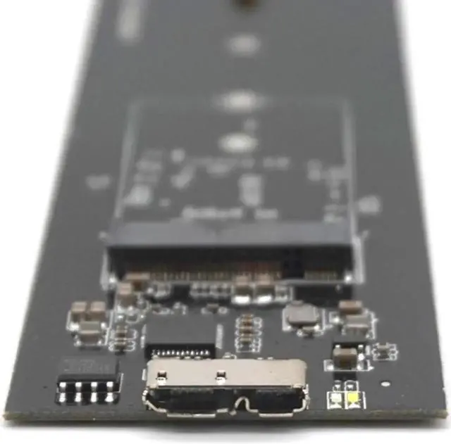 Alt view image 3 of 7 - USB3.0 to M.2 NGFF Storage Enclosure Case M.2 SATA Protocol SSD Solid State Drive Case Support 6Gb/s SSD Card Adapter