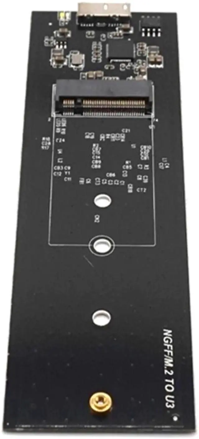 Alt view image 4 of 7 - USB3.0 to M.2 NGFF Storage Enclosure Case M.2 SATA Protocol SSD Solid State Drive Case Support 6Gb/s SSD Card Adapter