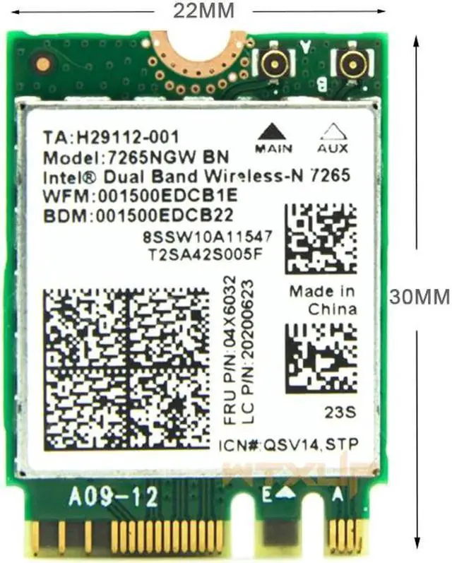 Alt view image 2 of 4 - 7265NGW 7265BN for intel Wireless-N 7265 NGFF wifi Network 2.4G 300mbps FRU:04X6032 For ThankPad L450 T450 T550 E450 E550 X250