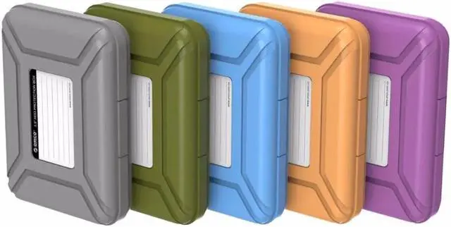 Alt view image 6 of 6 - PHX-35 Simple HDD Protection Box Case Cover for 3.5 Inch Hard Drive Case Waterproof Function Portable Hard Disk Box Green