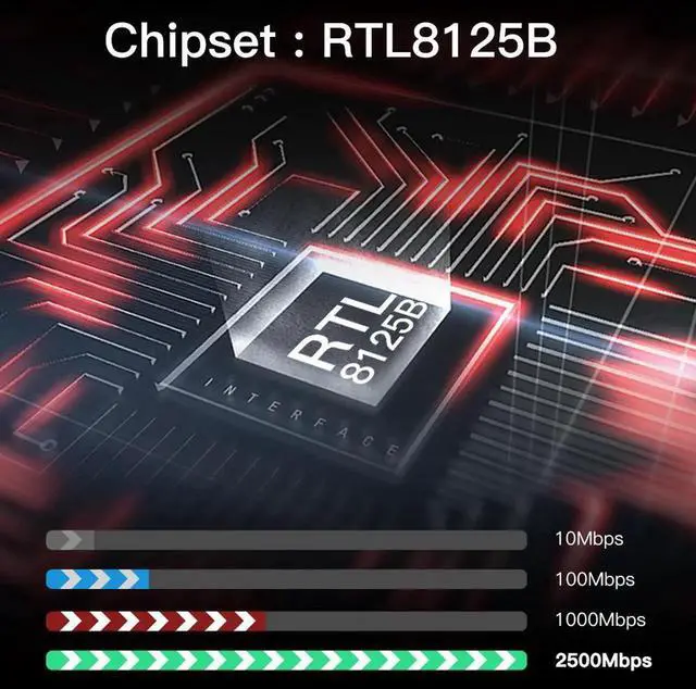 Alt view image 4 of 6 - 2.5G PCI-E To RJ45 Network Card Adapter RTL8125 Chipset Gigabit Ethernet PCI Express Network Card 10/100/2500Mbps For Win7/10/11
