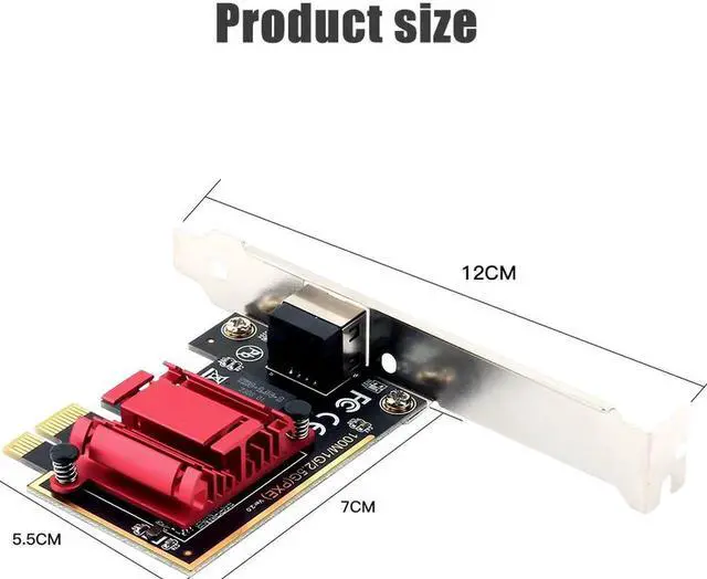 Alt view image 5 of 6 - 2.5G PCI-E To RJ45 Network Card Adapter RTL8125 Chipset Gigabit Ethernet PCI Express Network Card 10/100/2500Mbps For Win7/10/11