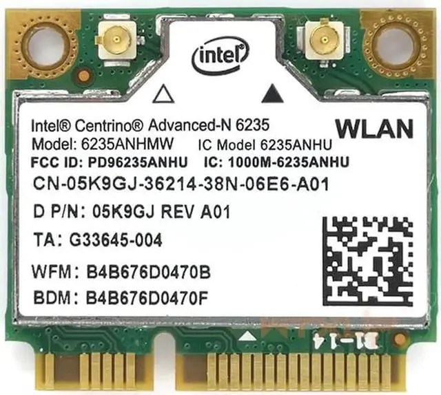 Alt view image 2 of 4 - wireless Lan Card for Intel Centrino Advanced-N 6235 6235ANHMW 6235AN Bluetooth 4.0 Mini PCI-E 2.4G/5Ghz Wlan+BT 4.0 Card