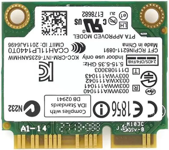 Alt view image 3 of 4 - wireless Lan Card for Intel Centrino Advanced-N 6235 6235ANHMW 6235AN Bluetooth 4.0 Mini PCI-E 2.4G/5Ghz Wlan+BT 4.0 Card