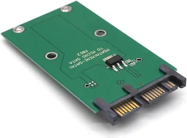 Alt view image 7 of 7 - Mini PCI-e PCIe mSATA 3x5cm SSD to 1.8 Micro SATA Adapter converter card