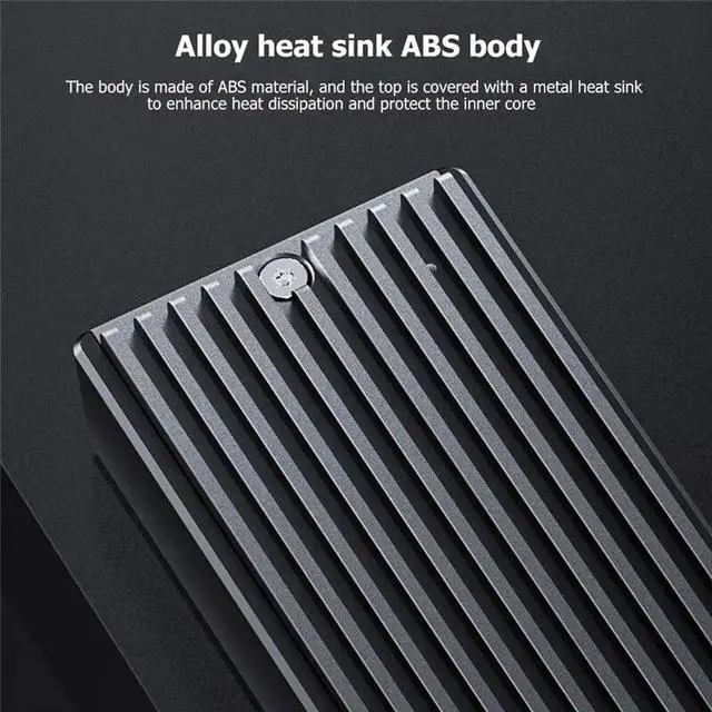 Alt view image 2 of 7 - Type-C M.2 NGFF/NVME Solid State Drive Enclosure Box USB3.1 5/10Gbps External 2230/2242/2260/2280 SSD Case