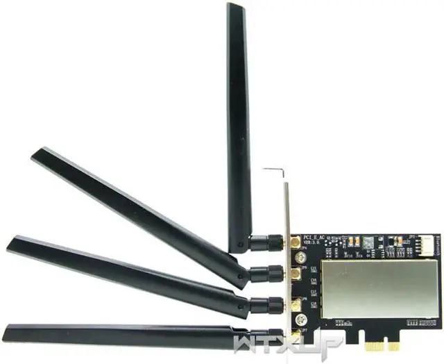 Alt view image 4 of 7 - BCM94331 BCM94360CD BCM943602CDP WLAN Card to Desktop PC PCI-E pcie pci express 1X 16X converter Adapter for Apple WIFI Card