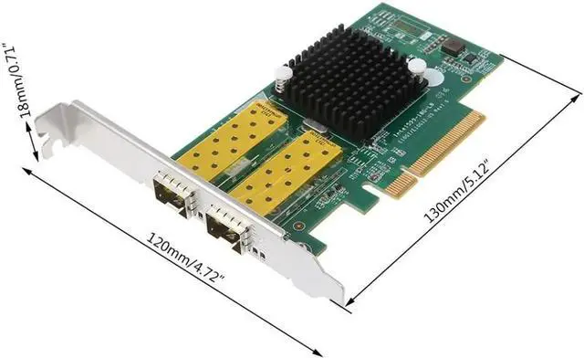 Alt view image 2 of 7 - PCI Express FCoE Intel 82599 PCIe x8 10 Gigabit Ethernet Network Optical Lan Card Dual SFP Port Adapter Converter TXA037