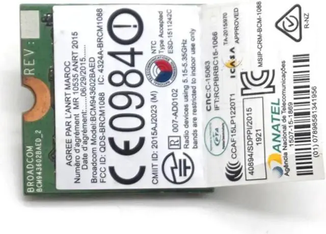 Alt view image 7 of 7 - BCM943602BAED DW1830 ac NGFF 1300Mbps BT4.1 0HHKJD WiFi Wireless Network Card better than BCM94352Z DW1560 support mac os