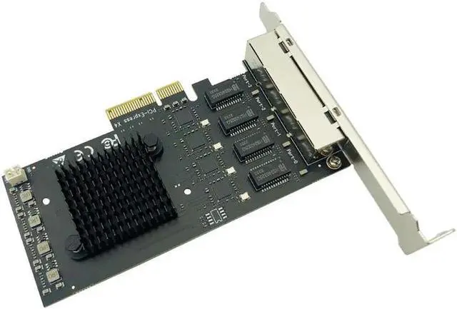 Alt view image 4 of 6 - PCI Express Network Card Adapter 4 Port 2500Mbps Gigabit 10/100/1000Mbps RTL8125B RJ45 Wired Computer PCIE PCI-E 2.5G LAN Dongle