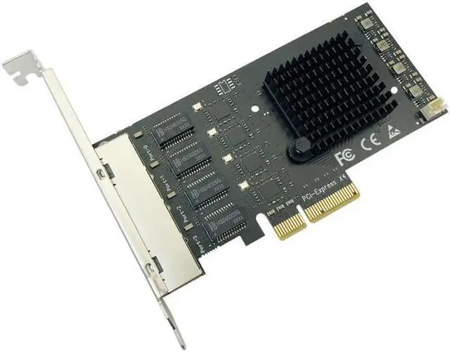 Alt view image 5 of 6 - PCI Express Network Card Adapter 4 Port 2500Mbps Gigabit 10/100/1000Mbps RTL8125B RJ45 Wired Computer PCIE PCI-E 2.5G LAN Dongle