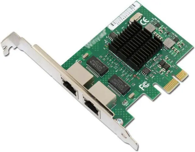 Main image of E575T2 Dual-port PCI-E X1 Gigabit Ethernet Network Card 10/100/1000Mbps LAN Adapter Controller Wired intel 82575 E1G42ET