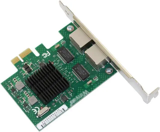 Alt view image 4 of 4 - E575T2 Dual-port PCI-E X1 Gigabit Ethernet Network Card 10/100/1000Mbps LAN Adapter Controller Wired intel 82575 E1G42ET