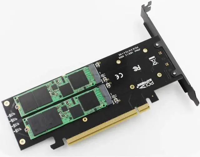 Alt view image 3 of 6 - M.2 X16 TO 4X NVME PCIE3.0 GEN3 X16 TO 4*NVME RAID CARD PCI-E VROC CARD RAID Hyper M.2X16 M2X16 4X X4 NVME*4 RAID