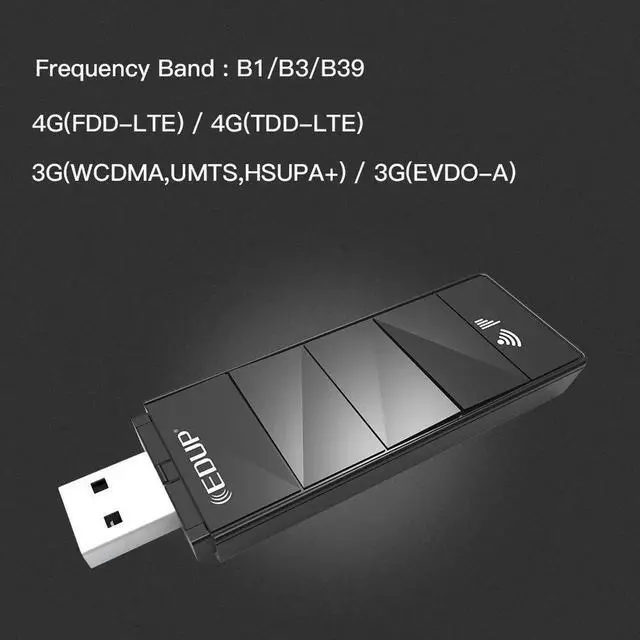 Alt view image 6 of 6 - 150Mbps 4G USB WiFi Dongle LTE Universal USB Modem Support 3g/4g Nano Sim Card Mobile Broadband for PC Phone etc