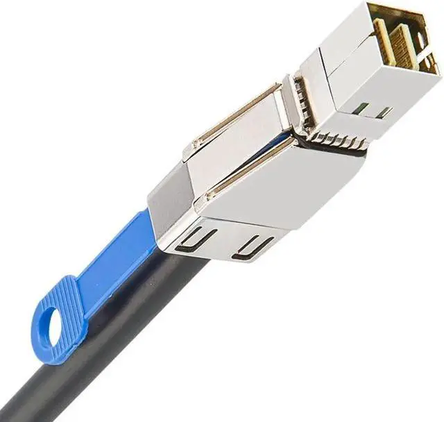 Alt view image 4 of 7 - Mini SAS HD SFF 8644 To SATA Cable 180 degree 4 port 7Pin, Mini SAS HD SFF-8644 to 4 SATA 7pin 12GB for Hard Disk Data Server