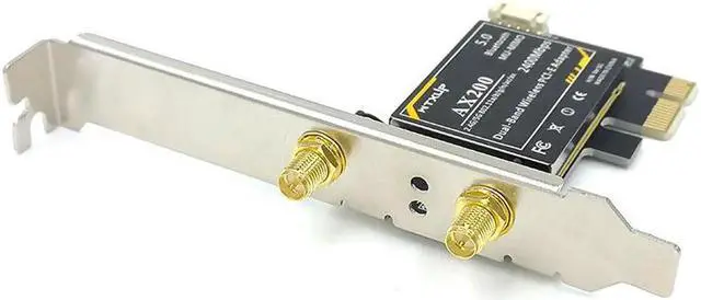 Alt view image 3 of 7 - ax200 Bluetooth 5.0 dual band 2.4Gps 6th generation ax technology MU-MIMO Desktop PCIE 1X wifi card for Intel AX200NGW