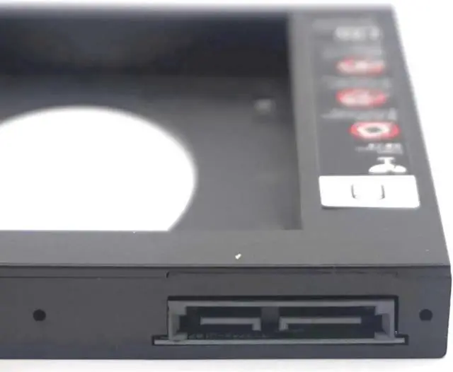 Alt view image 5 of 7 - Plastic Second 2nd HDD Caddy 12.7mm SATA 3.0 Optibay 2.5'' SSD DVD Hard Disk Driver Case CD-ROM Adapter Box Enclosure