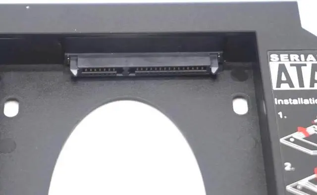 Alt view image 2 of 7 - Plastic Second 2nd HDD Caddy 12.7mm SATA 3.0 Optibay 2.5'' SSD DVD Hard Disk Driver Case CD-ROM Adapter Box Enclosure