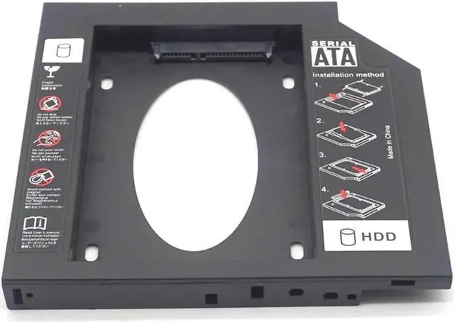 Alt view image 4 of 7 - Plastic Second 2nd HDD Caddy 12.7mm SATA 3.0 Optibay 2.5'' SSD DVD Hard Disk Driver Case CD-ROM Adapter Box Enclosure